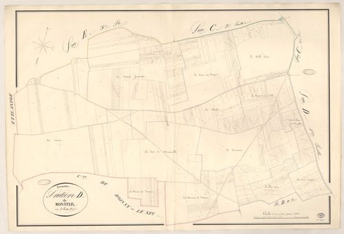 SERMAISE. - Section D : Montflix, 3e feuille. 