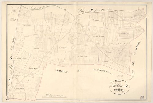 SERMAISE. - Section D : Montflix, 1ère feuille. 