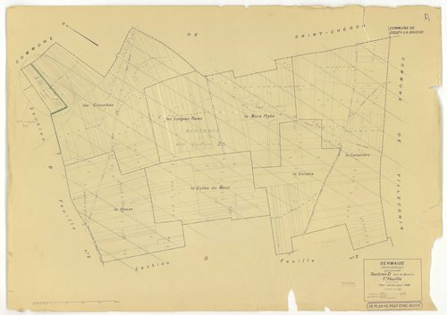 Plans minutes de conservation : SERMAISE : tableau d'assemblage, ech. 1/10000 (1936-1959), sections A1, A3, A4, B3, B4, C1, C2, C3, D1, D5, D9, E1, E2, E3, ech. 1/1250 (1936), section A2, ech. 1/2500 (1936) ; section B2, ech. 1/1250 (1936-1940) ; section 