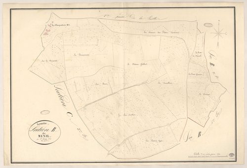 SERMAISE. - Section B : Ménil (le), 6e feuille. 