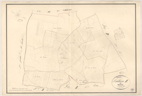 SERMAISE. - Section B : Ménil (le), 4e feuille. 