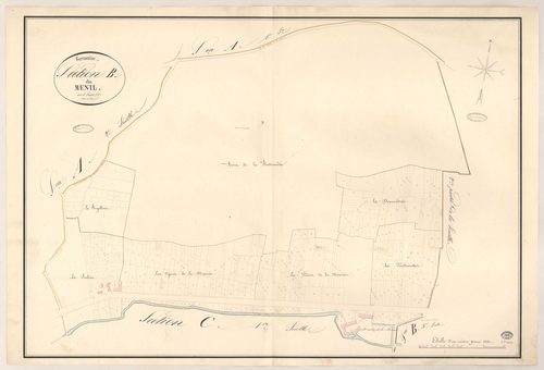 SERMAISE. - Section B : Ménil (le), 1ère feuille. 