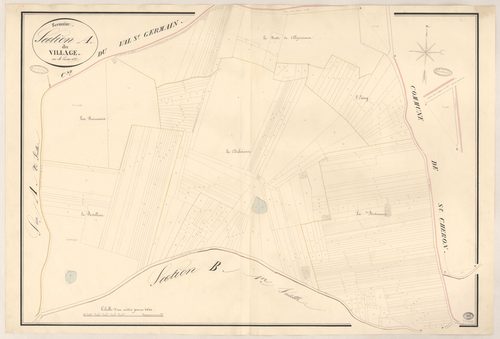 SERMAISE. - Section A : Village (le), 1ère feuille. 