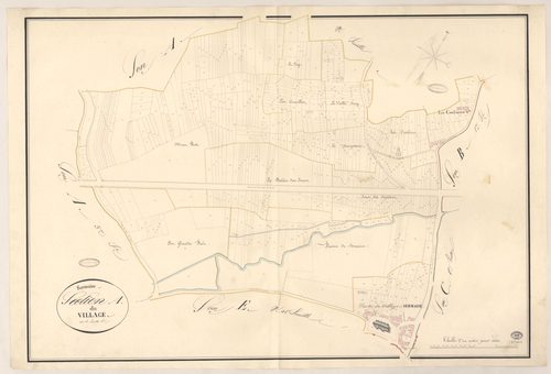 SERMAISE. - Section A : Village (le), 4e feuille. 