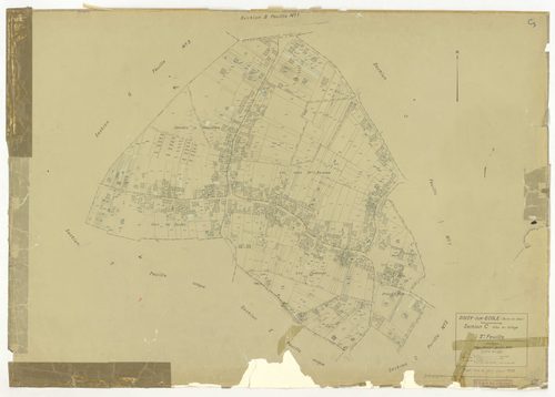Plans minutes de conservation : SOISY-SUR-ECOLE : tableau d'assemblage ech. 1/10000 (1936-1964), D2, G4, ech. 1/1250 (1936), sections B3, E, F, ech. 1/2500 (1936) ; section C3, ech. 1/1250 (1936-1953) ; sections A2, B1, B2, C1, C2, D1, D2, F, G2, G3, H, I