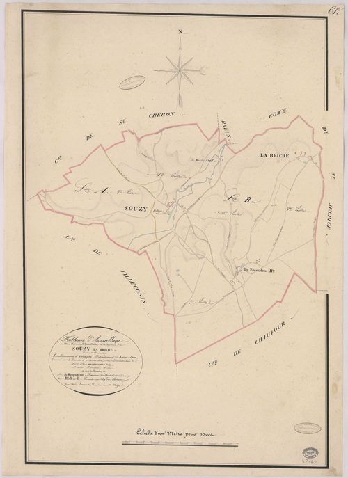 SOUZY-LA-BRICHE. - Plan d'assemblage. 