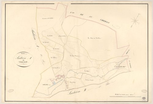 SOUZY-LA-BRICHE. - Section A : Village (le), 1ère feuille. 