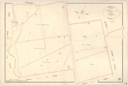 TIGERY. - Section A : Forêt (la), 1ère feuille. 
