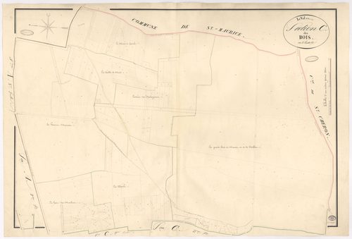 VAL-SAINT-GERMAIN (LE). - Section C : Bois (les), 1ère feuille. 