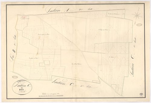 VAL-SAINT-GERMAIN (LE). - Section C : Bois (les), 2e feuille. 