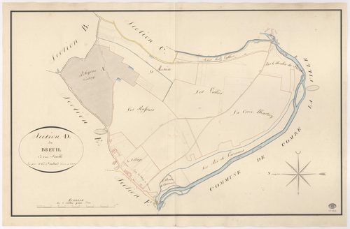 VARENNES-JARCY. - Section D : Breuil (le), 1ère feuille. 