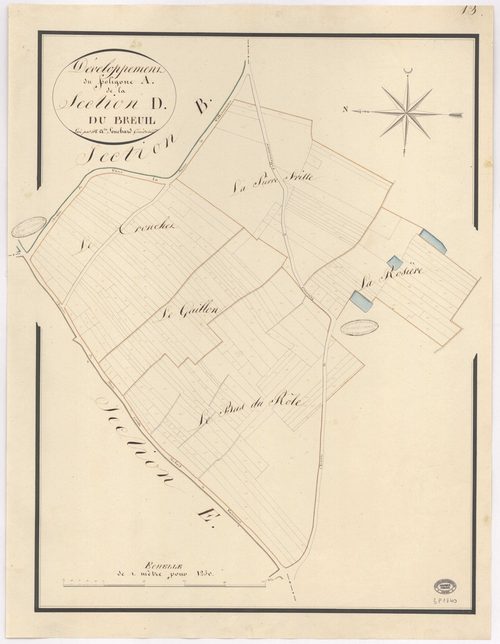 VARENNES-JARCY. - Section D : Breuil (le), 2e feuille. 