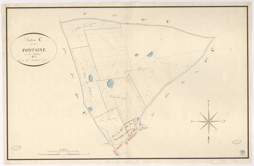 VAUGRIGNEUSE. - Section C : Fontaine (la), 4e feuille. 