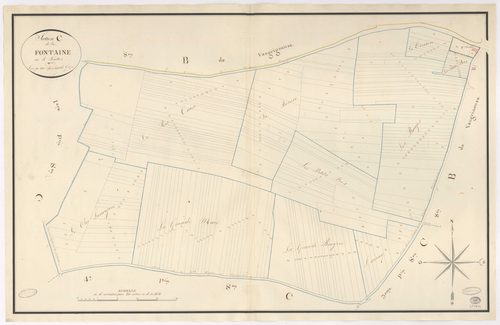 VAUGRIGNEUSE. - Section C : Fontaine (la), 2e feuille. 