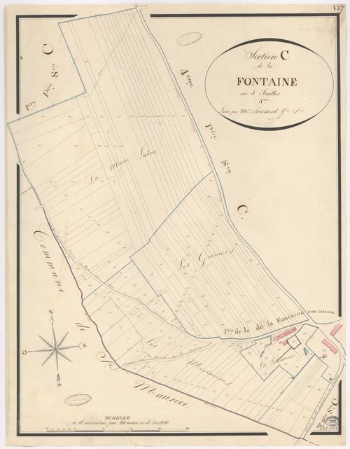 VAUGRIGNEUSE. - Section C : Fontaine (la), 5e feuille. 