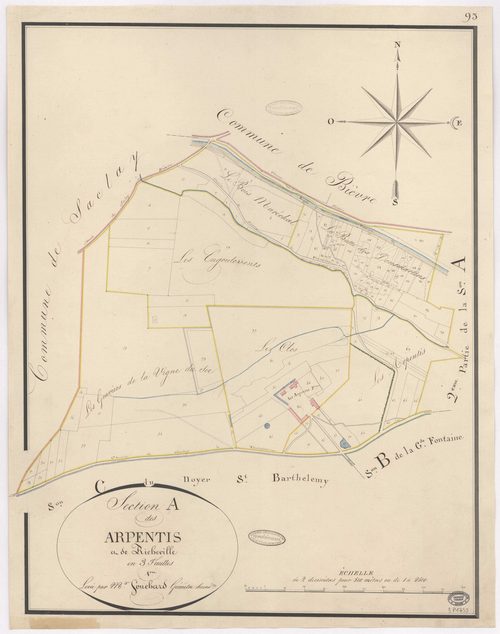 VAUHALLAN. - Section A : Arpentis (les), 1ère feuille. 