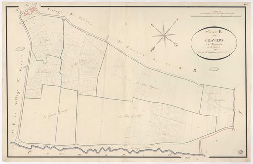 VERRIERES-LE-BUISSON. - Section B : Graviers (les), 3e feuille. 