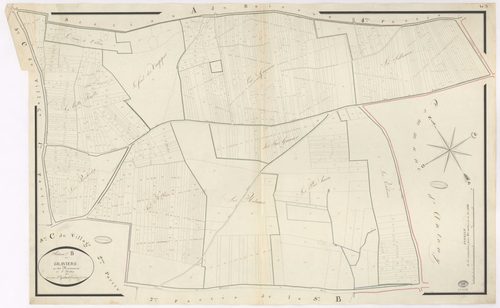 VERRIERES-LE-BUISSON. - Section B : Graviers (les), 1ère feuille. 