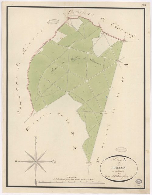 VERRIERES-LE-BUISSON. - Section A : Buisson (le), 1ère feuille. 