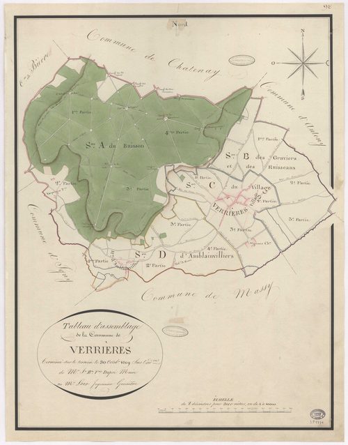 VERRIERES-LE-BUISSON. - Plan d'assemblage. 