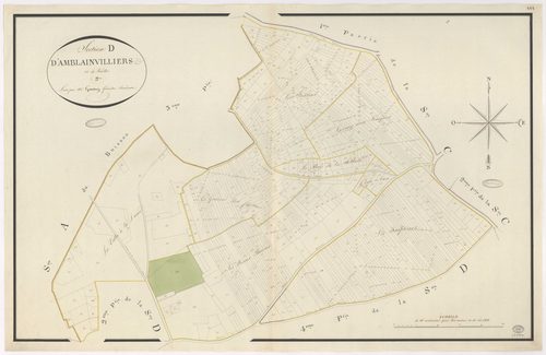 VERRIERES-LE-BUISSON. - Section D : Amblainvilliers, 3e feuille. 