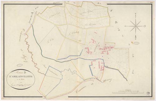 VERRIERES-LE-BUISSON. - Section D : Amblainvilliers, 1ère feuille. 