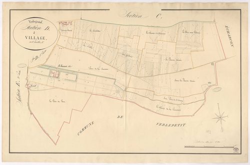 VERT-LE-GRAND. - Section D : Village (le), 2e feuille. 