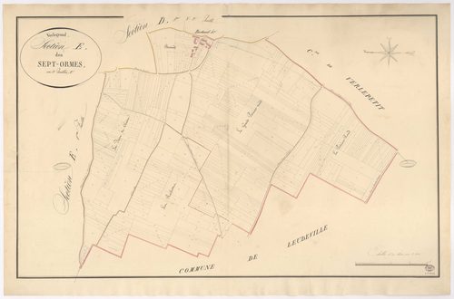VERT-LE-GRAND. - Section E : Sept Ormes (les), 2e feuille. 