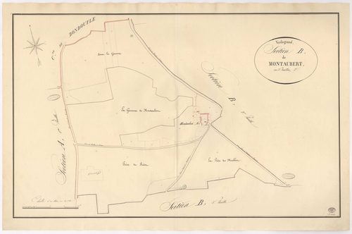 VERT-LE-GRAND. - Section B : Montaubert, 2e feuille. 