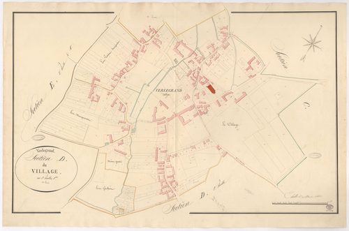 VERT-LE-GRAND. - Section D : Village (le), 1ère feuille. 