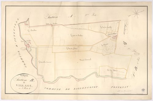 VERT-LE-PETIT. - Section B : Village (le), 3e feuille. 