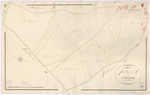 VIDELLES. - Section A : Eglise (l'), 1ère feuille. 