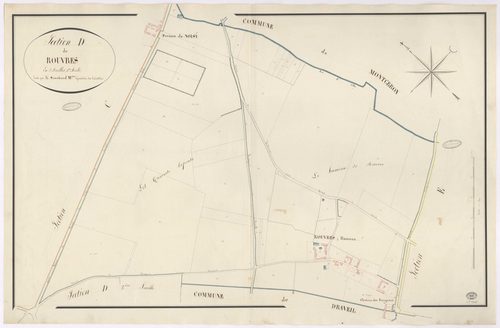 VIGNEUX-SUR-SEINE. - Section D : Rouvres, 1ère feuille. 