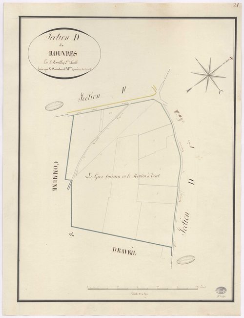 VIGNEUX-SUR-SEINE. - Section D : Rouvres, 2e feuille. 
