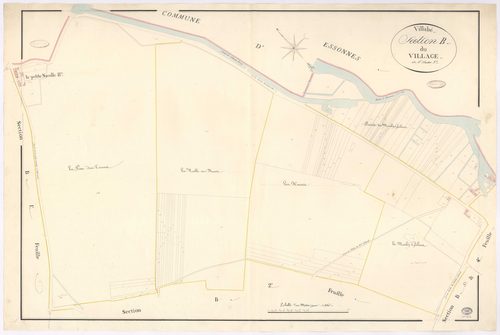 VILLABE. - Section B : Village (le), 3e feuille. 