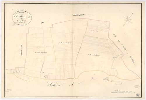 VILLECONIN. - Section A : Village (le), 1ère feuille. 