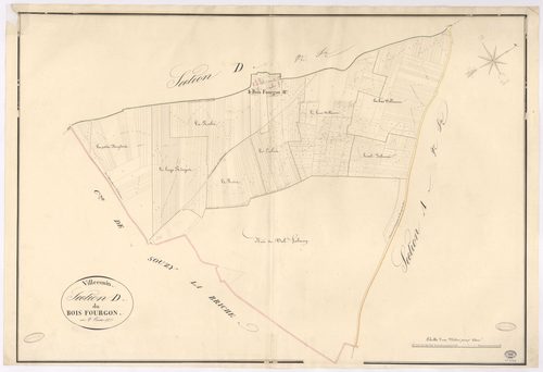 VILLECONIN. - Section D : Bois Fourgon (le), 1ère feuille. 