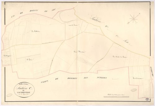 VILLECONIN. - Section C : Saudreville, 3e feuille. 