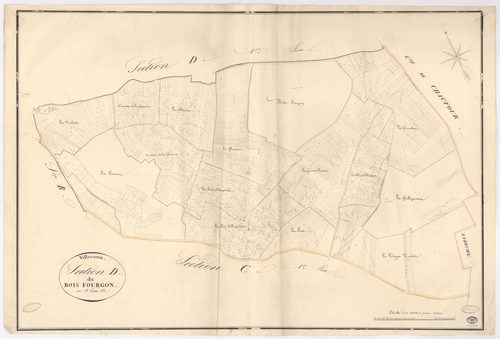 VILLECONIN. - Section D : Bois Fourgon (le), 2e feuille. 