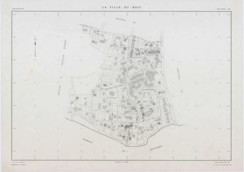 VILLE-DU-BOIS (LA), plans minutes de conservation : tableau d'assemblage,1987, Ech. 1/10000 ; plans des sections F1, H1, 1937, Ech. 1/1250, section AB, 1991, Ech. 1/2000, AC, AD, AE, AH, AI, AK, AL, AM, AN, AO, 1991, Ech. 1/1000, section E3, 1991, Ech. 1/