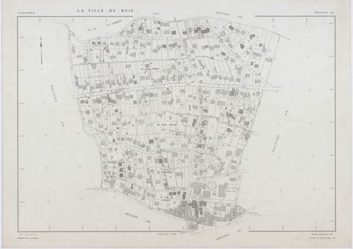 VILLE-DU-BOIS (LA), plans minutes de conservation : tableau d'assemblage,1987, Ech. 1/10000 ; plans des sections F1, H1, 1937, Ech. 1/1250, section AB, 1991, Ech. 1/2000, AC, AD, AE, AH, AI, AK, AL, AM, AN, AO, 1991, Ech. 1/1000, section E3, 1991, Ech. 1/