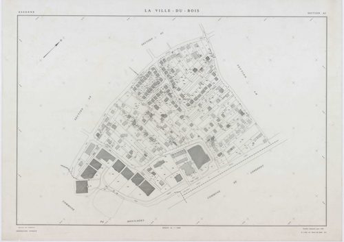 VILLE-DU-BOIS (LA), plans minutes de conservation : tableau d'assemblage,1987, Ech. 1/10000 ; plans des sections F1, H1, 1937, Ech. 1/1250, section AB, 1991, Ech. 1/2000, AC, AD, AE, AH, AI, AK, AL, AM, AN, AO, 1991, Ech. 1/1000, section E3, 1991, Ech. 1/
