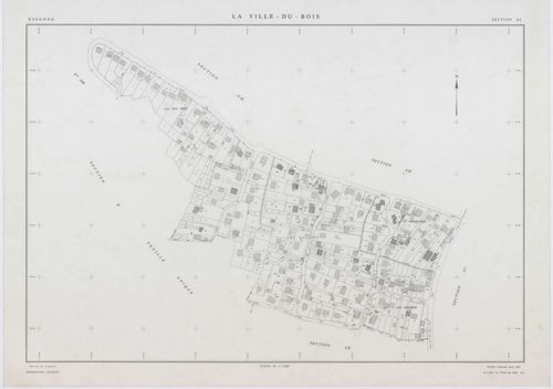 VILLE-DU-BOIS (LA), plans minutes de conservation : tableau d'assemblage,1987, Ech. 1/10000 ; plans des sections F1, H1, 1937, Ech. 1/1250, section AB, 1991, Ech. 1/2000, AC, AD, AE, AH, AI, AK, AL, AM, AN, AO, 1991, Ech. 1/1000, section E3, 1991, Ech. 1/