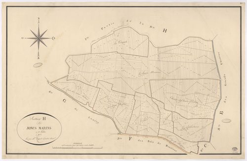 VILLE-DU-BOIS (LA). - Section H : Joncs Marins (les), 2e feuille. 