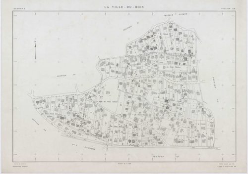 VILLE-DU-BOIS (LA), plans minutes de conservation : tableau d'assemblage,1987, Ech. 1/10000 ; plans des sections F1, H1, 1937, Ech. 1/1250, section AB, 1991, Ech. 1/2000, AC, AD, AE, AH, AI, AK, AL, AM, AN, AO, 1991, Ech. 1/1000, section E3, 1991, Ech. 1/