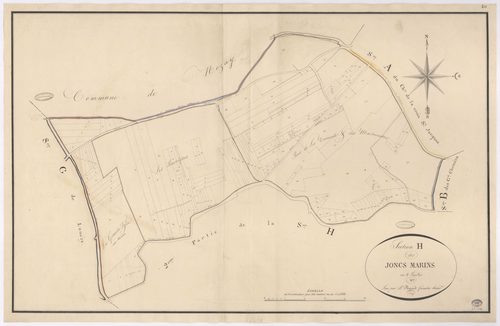 VILLE-DU-BOIS (LA). - Section H : Joncs Marins (les), 1ère feuille. 