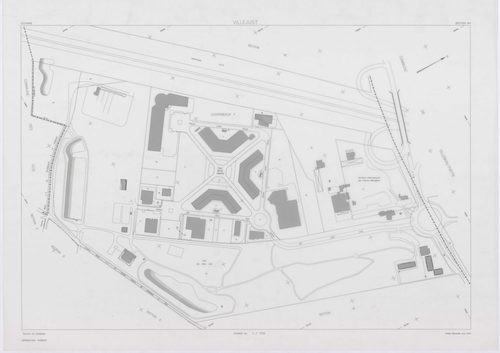 VILLEJUST, plans minutes de conservation : tableau d'assemblage,1942, Ech. 1/10000 ; plans des sections B, C, D, E, 1942, Ech. 1/2500, sections AA, AB, AD, 1990, Ech. 1/1000, section AC, 1992, Ech. 1/1000, sections AE, AH, AI, 2001, Ech. 1/1000 . Polyeste