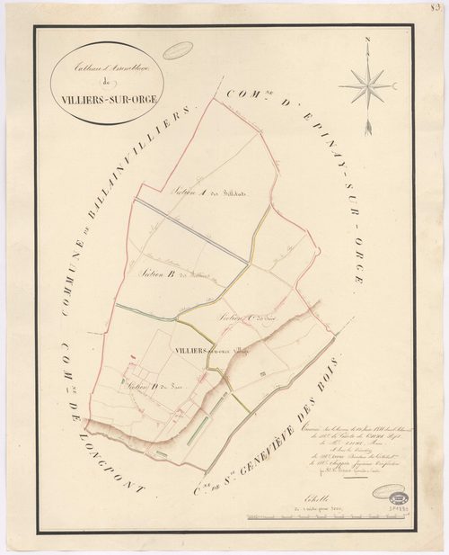 VILLIERS-SUR-ORGE. - Plan d'assemblage. 