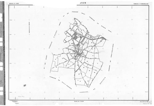 WISSOUS. - Cadastre révisé pour 1951 : plan du tableau d'assemblage, plans de la section AB, section AC, section AD, section B, section D, section F, section Z, [8 plans]. 