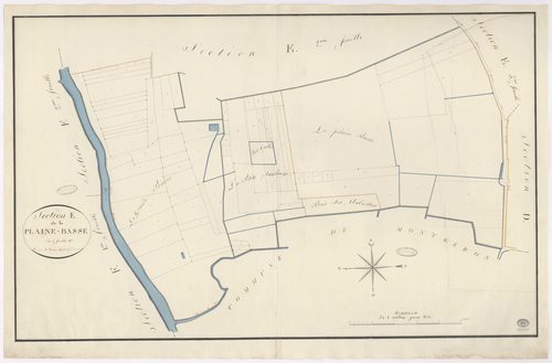 YERRES. - Section E : Plaine Basse (la), 1ère feuille. 